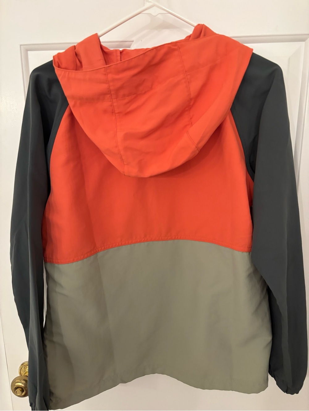L.L.Bean Orange Hooded Windbreaker Jacket